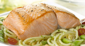 salmon pasta image